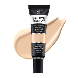 IT Cosmetics Bye Bye Under Eye Concealer – Waterproof Full Coverage Concealer For Dark Circles, Fine Lines, Redness & Discoloration, Formulated with Hyaluronic Acid, Natural Finish – 0.4 fl oz