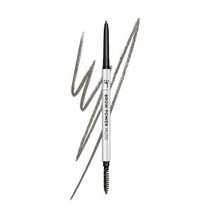 IT Cosmetics Brow Power Micro, Universal Taupe – Universal Eyebrow Pencil – Mimics the Look of Real Hair – Budge-Proof Formula – Built-in Spoolie – 0.017 oz