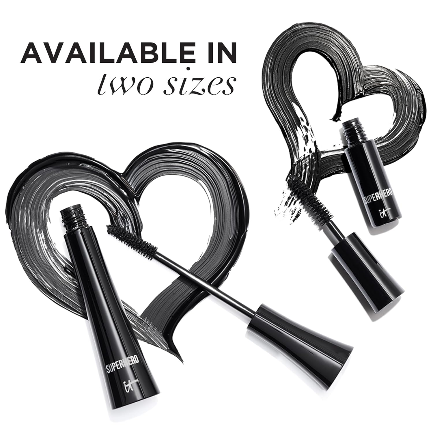 IT Cosmetics Superhero Mascara – Volumizing and Lengthening Black Mascara, Buildable Lash Volume with Collagen, Biotin & Peptides, Lifting & Curling Formula, Suitable for Sensitive Eyes - Image 6