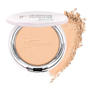 IT Cosmetics Celebration Foundation Illumination – Full-Coverage, Anti-Aging Powder Foundation – Blurs Pores, Wrinkles & Imperfections – 0.3 oz